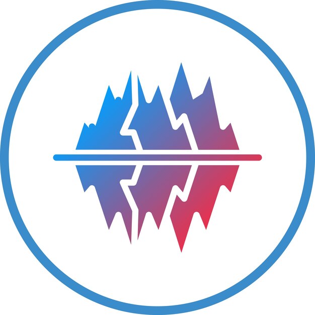 Estilo del icono del glaciar