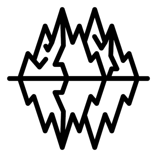 Vector estilo del icono del glaciar