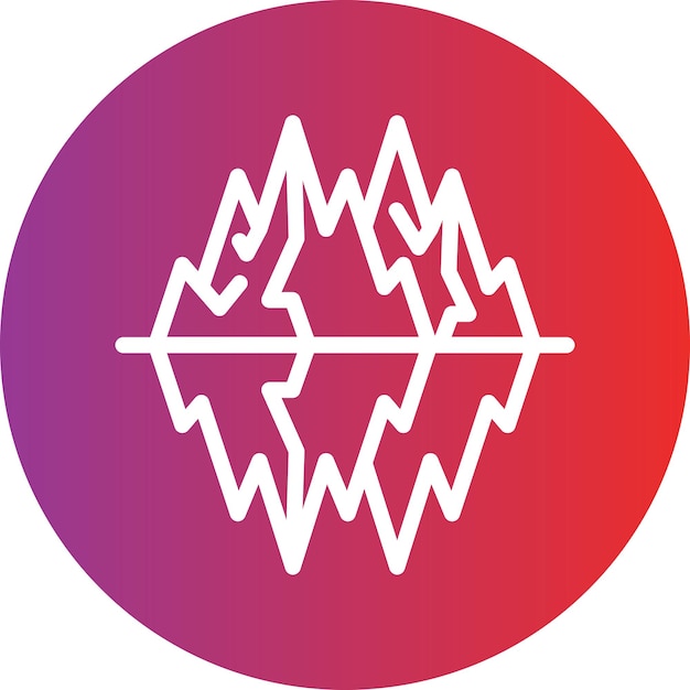 Estilo del icono del glaciar