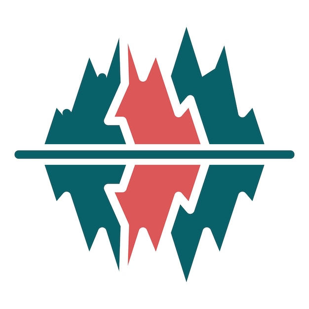 Estilo del icono del glaciar