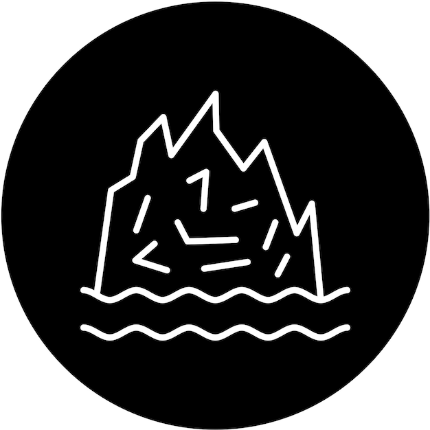 Estilo del icono del glaciar