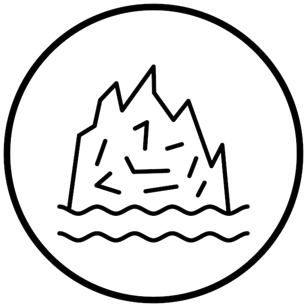 Estilo del icono del glaciar