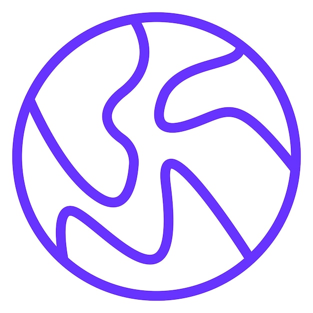 Estilo del icono del globo de diseño vectorial