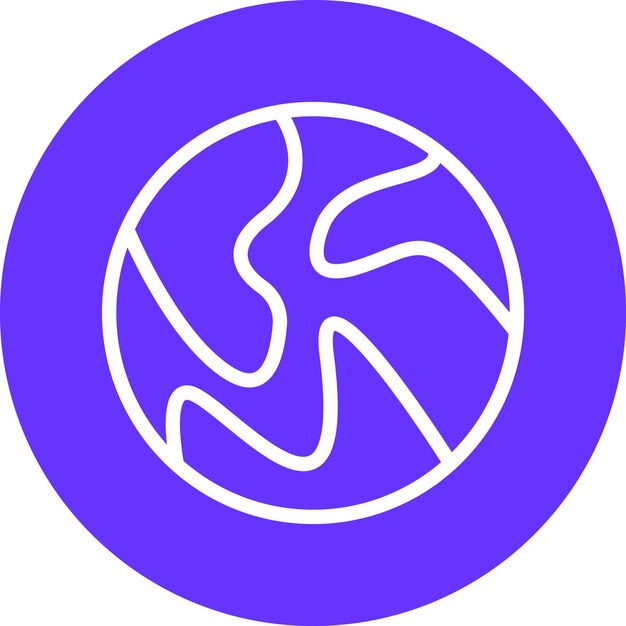 Estilo del icono del globo de diseño vectorial