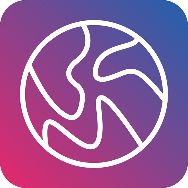 Estilo del icono del globo de diseño vectorial