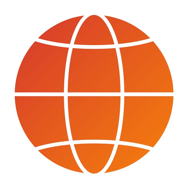 Estilo del icono del globo de diseño vectorial