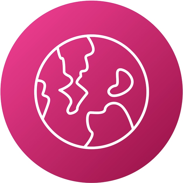 Estilo del icono del globo de diseño vectorial