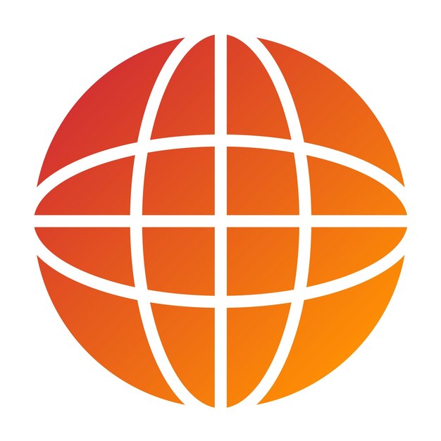 Estilo del icono del globo de diseño vectorial