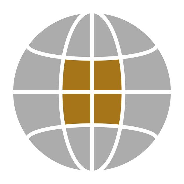 Estilo del icono del globo de diseño vectorial