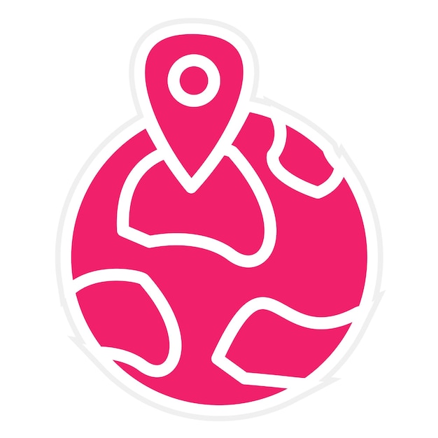 Estilo del icono del globo de diseño vectorial