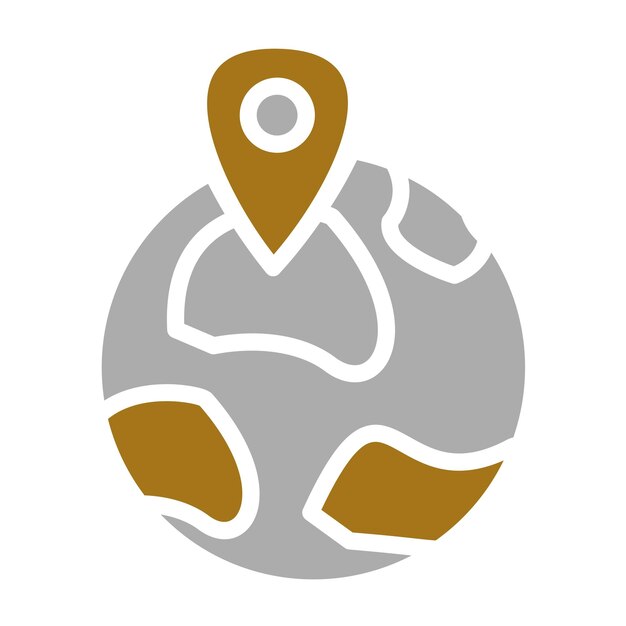 Estilo del icono del globo de diseño vectorial