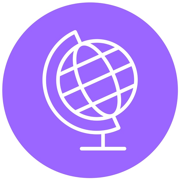 Estilo del icono del globo de la escuela de diseño vectorial