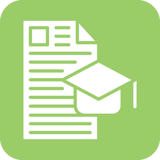 Estilo del icono de graduación del diseño vectorial