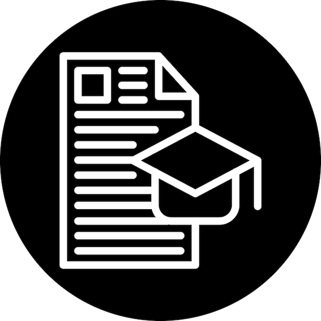 Estilo del icono de graduación del diseño vectorial