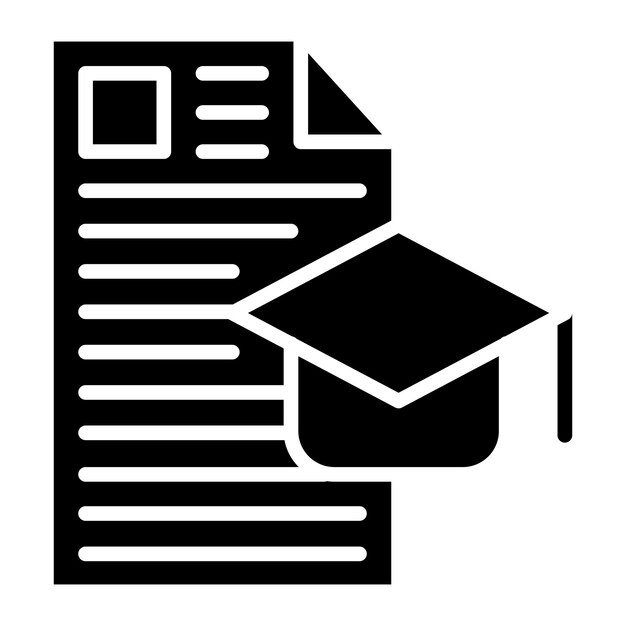 Estilo del icono de graduación del diseño vectorial