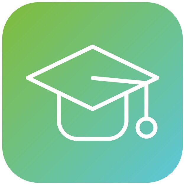 Estilo del icono de graduación del diseño vectorial