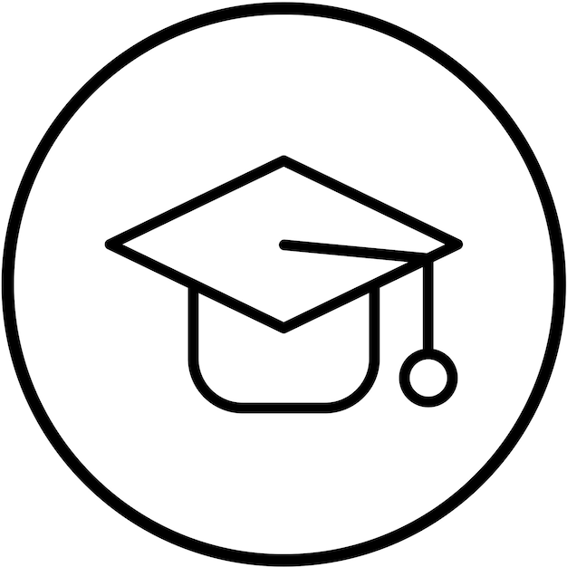 Estilo del icono de graduación del diseño vectorial