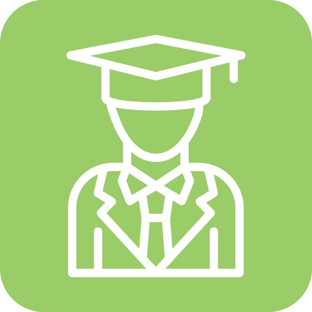 Estilo de ícono de graduado masculino