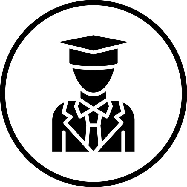 Estilo de ícono de graduado masculino
