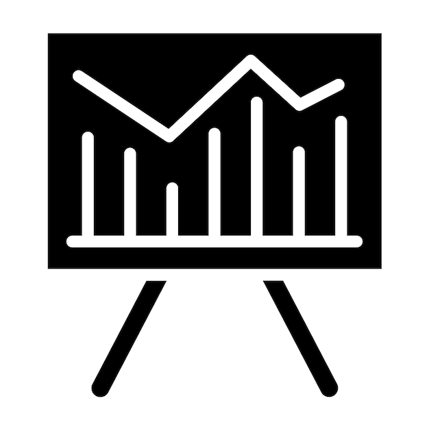Estilo del icono del gráfico de bienestar de diseño vectorial