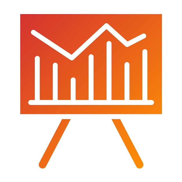 Estilo del icono del gráfico de bienestar de diseño vectorial