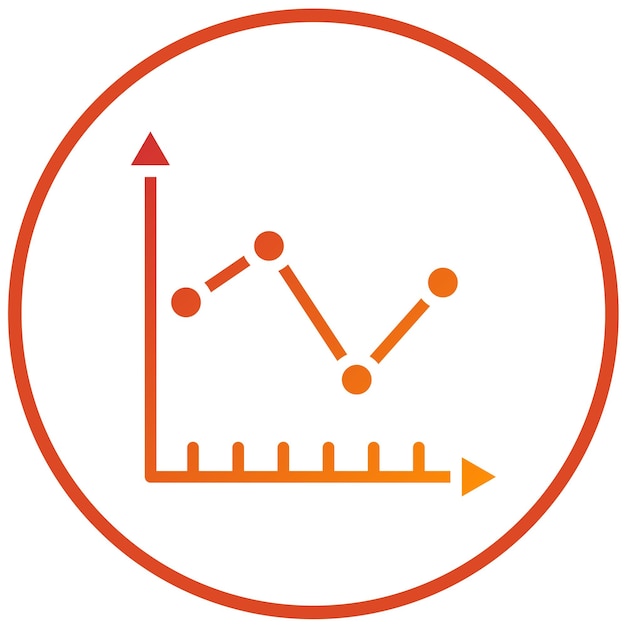 Estilo del icono del gráfico de control de diseño vectorial
