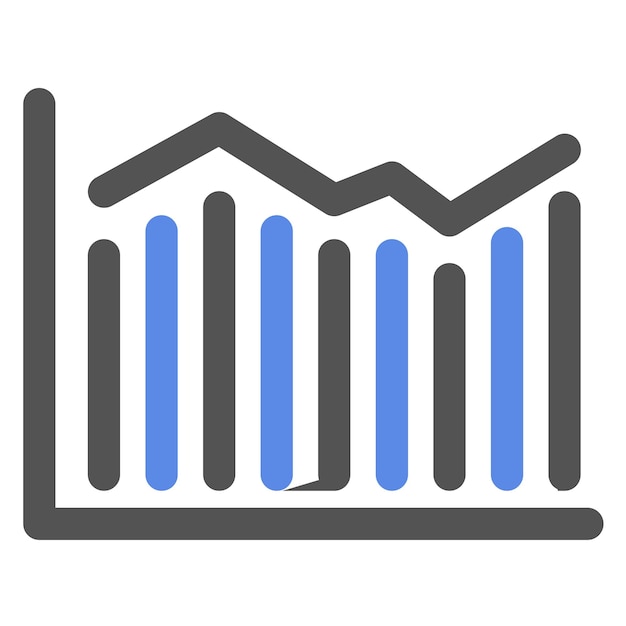 Estilo del icono del gráfico económico de diseño vectorial