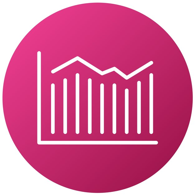 Estilo del icono del gráfico económico de diseño vectorial