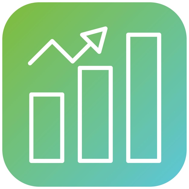 Estilo del icono del gráfico de eficiencia del diseño vectorial