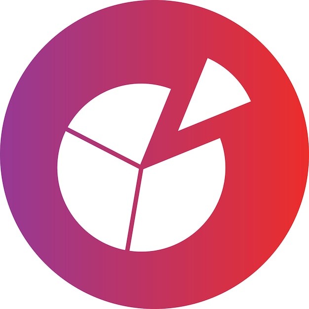 Estilo del icono del gráfico de pasteles de diseño vectorial