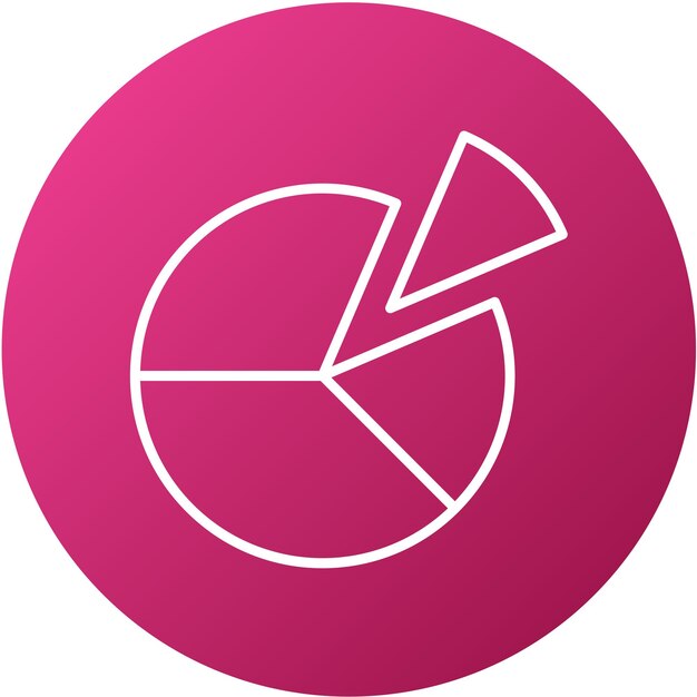Estilo del icono del gráfico de pasteles de diseño vectorial