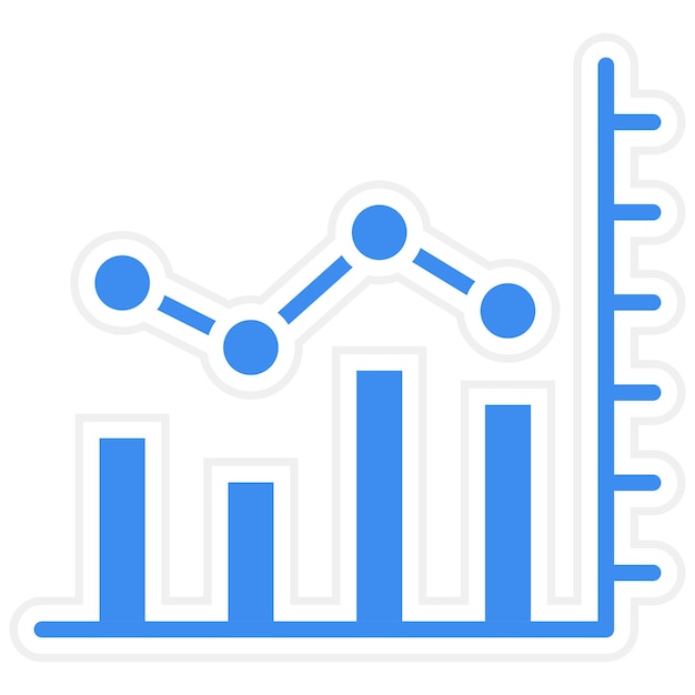 Estilo del icono del gráfico vectorial