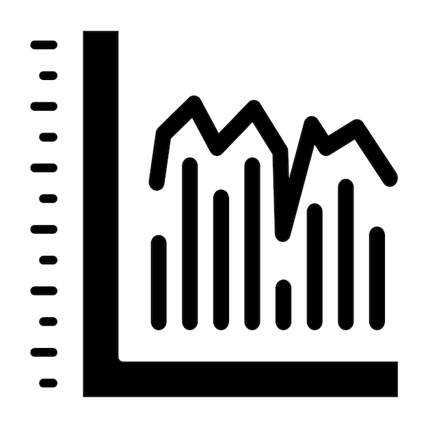Estilo del icono del gráfico vectorial