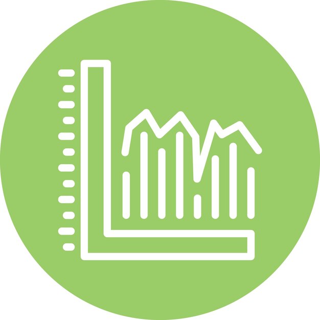 Estilo del icono del gráfico vectorial