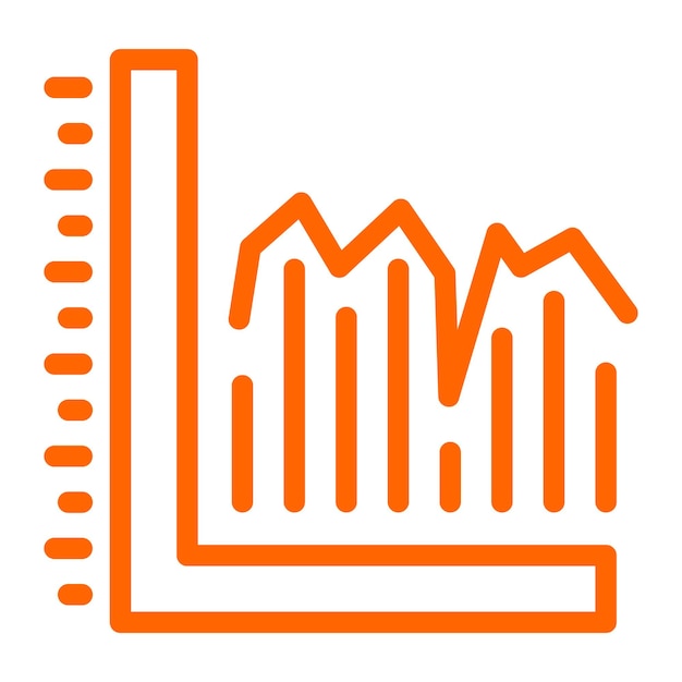 Estilo del icono del gráfico vectorial