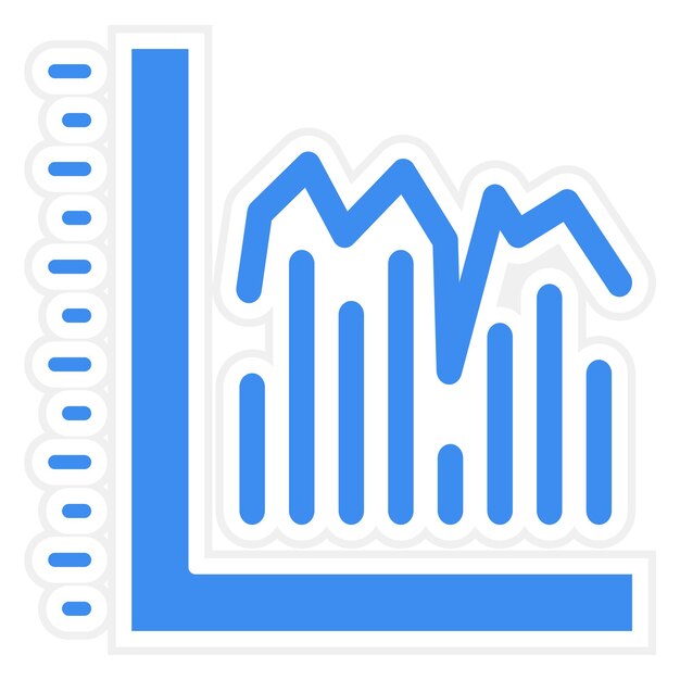 Estilo del icono del gráfico vectorial