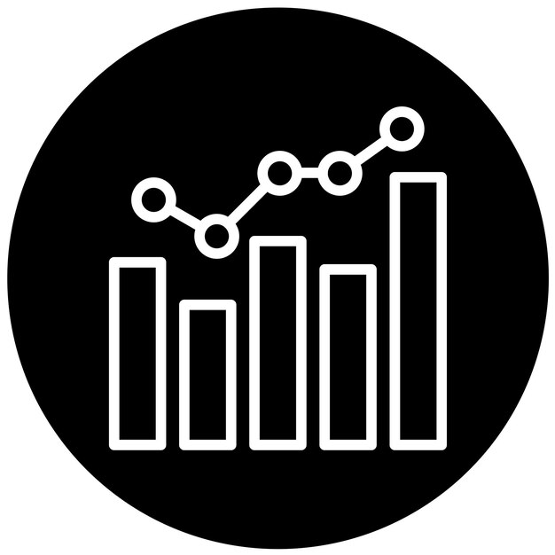 Estilo del icono del gráfico vectorial