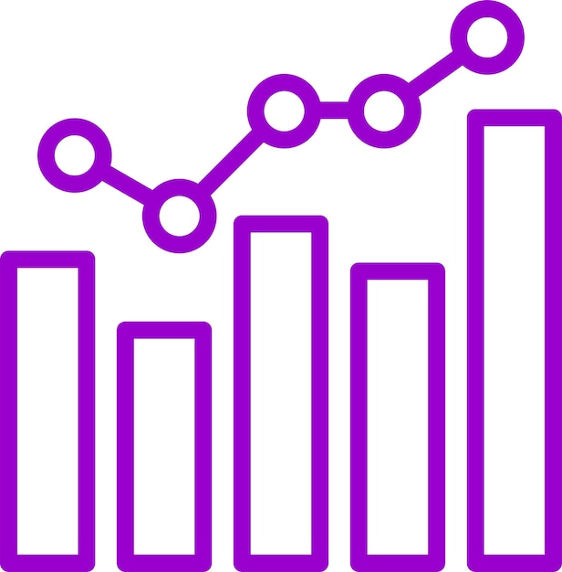 Estilo del icono del gráfico vectorial