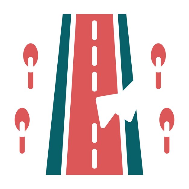 Estilo del icono de la grieta de la carretera