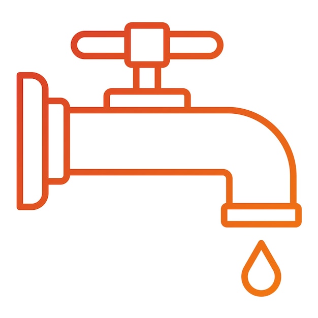 Estilo del icono del grifo de diseño vectorial