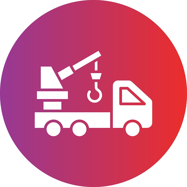 Estilo del icono de la grúa de diseño vectorial