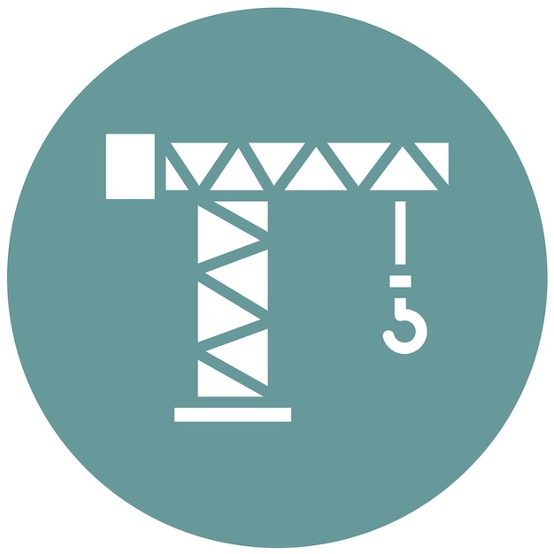 Estilo del icono de la grúa de diseño vectorial