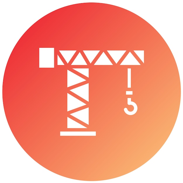 Estilo del icono de la grúa de diseño vectorial