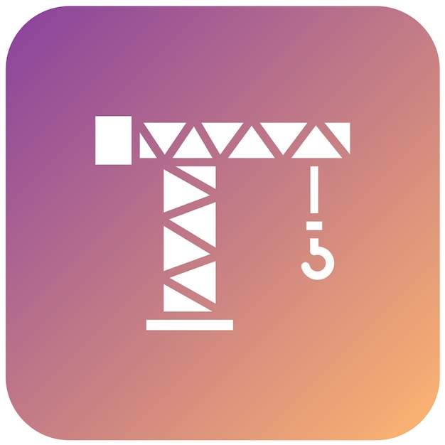 Estilo del icono de la grúa de diseño vectorial