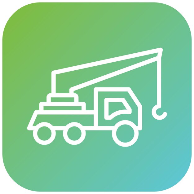 Estilo del icono de la grúa de diseño vectorial