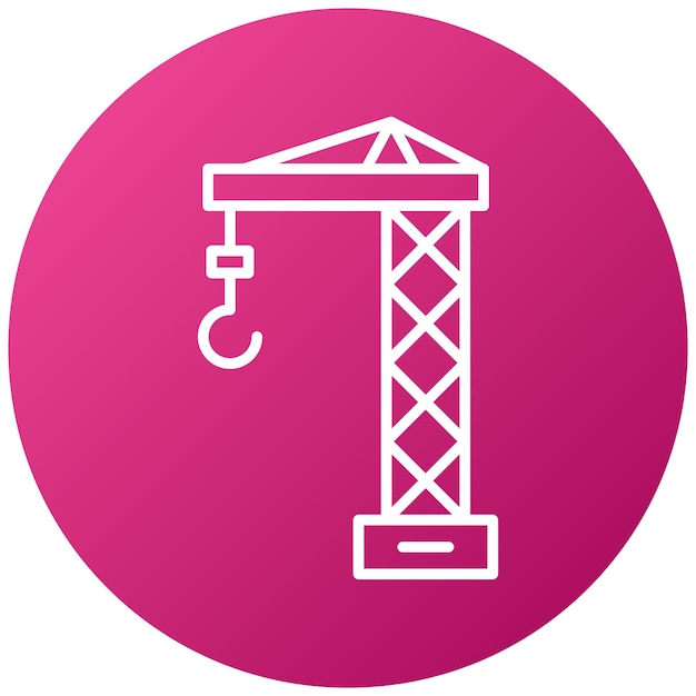 Estilo del icono de la grúa de diseño vectorial