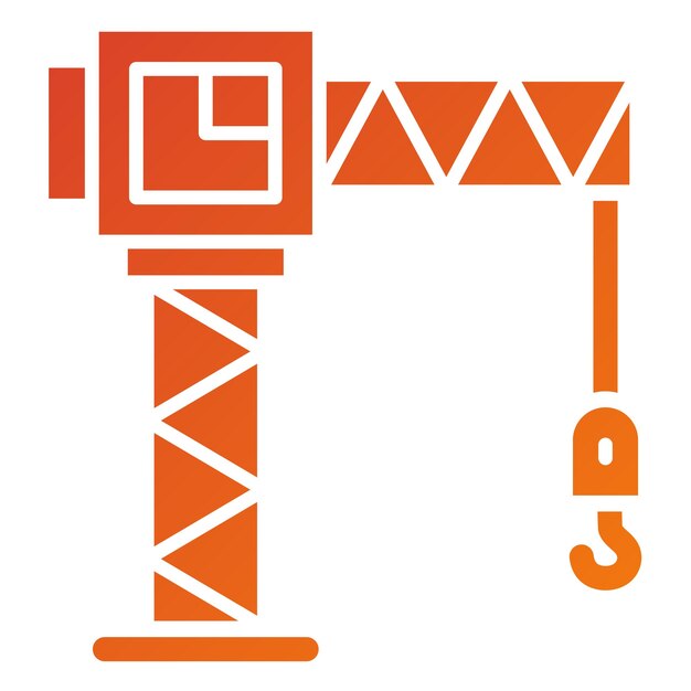 Estilo del icono de la grúa de la torre