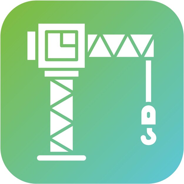 Estilo del icono de la grúa de la torre