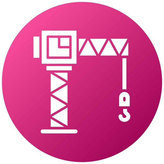 Estilo del icono de la grúa de la torre