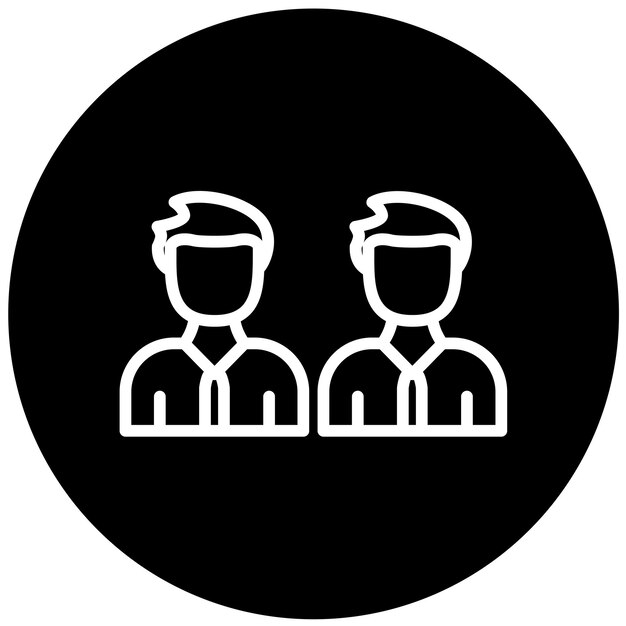 Estilo del icono del grupo de apoyo al diseño vectorial